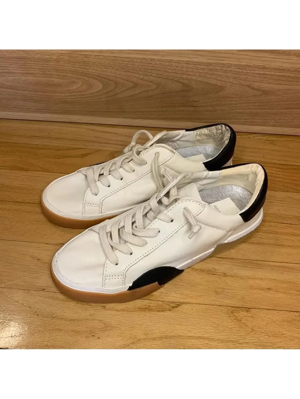 Dolce Vita Zina Black and White Sneakers - Size 6